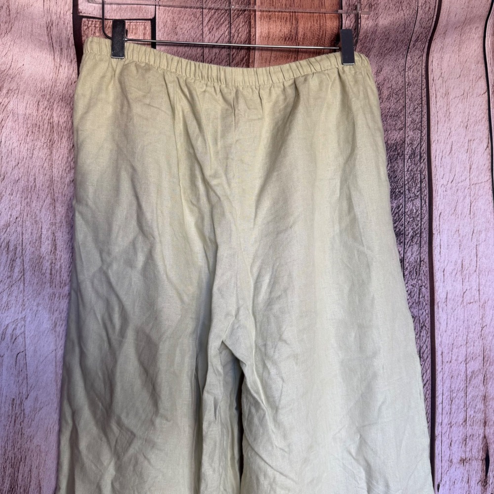 Reformation Olina Linen Pants Dried Herb Wide Leg Coastal Minimalist Size Large - Picture 5 of 8
